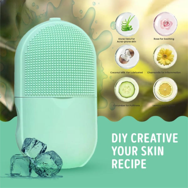 Ice Roller + Silicone Face Mask Brush Applicator