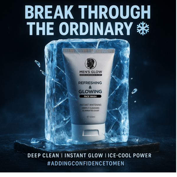 Men’s Glow Facewash Bundle – Facewash + Whitening Cream Combo Set