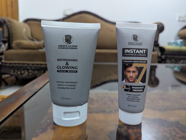 Men’s Glow Facewash Bundle – Facewash + Whitening Cream Combo Set